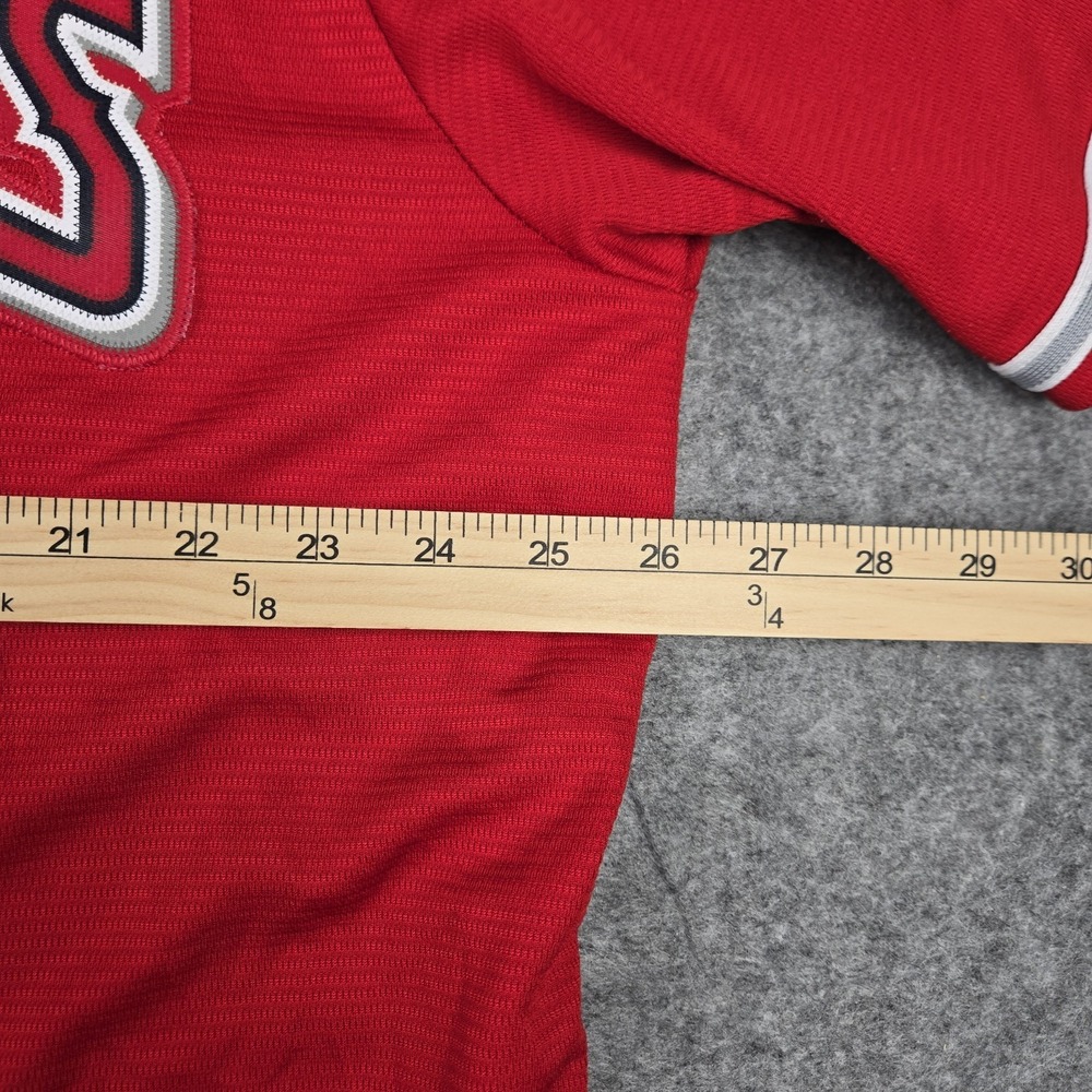 Anaheim Angels Mike Trout #27 Majestic Adult Large Jersey Cool Base Red XXL - Picture 6 of 11